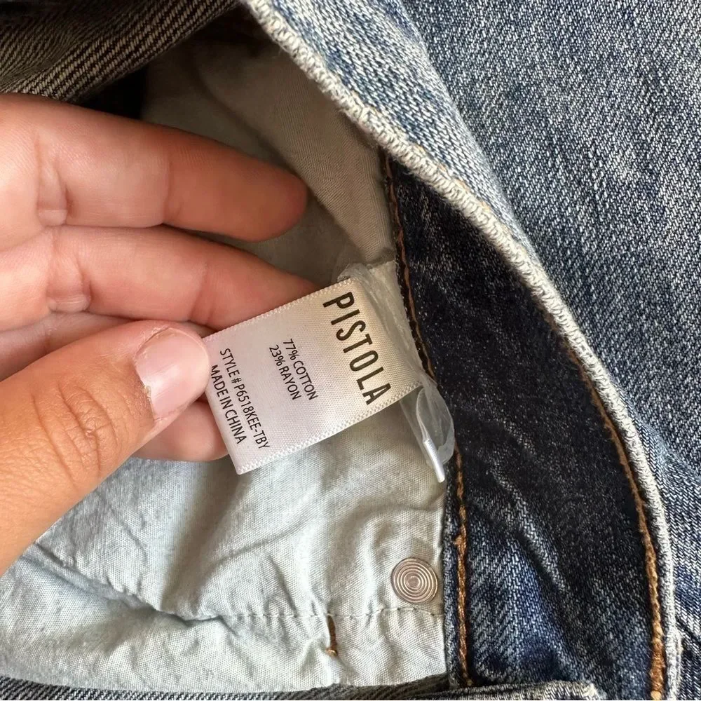Pistola High Rise Wide Leg Jeans Size 25